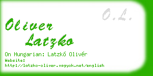 oliver latzko business card